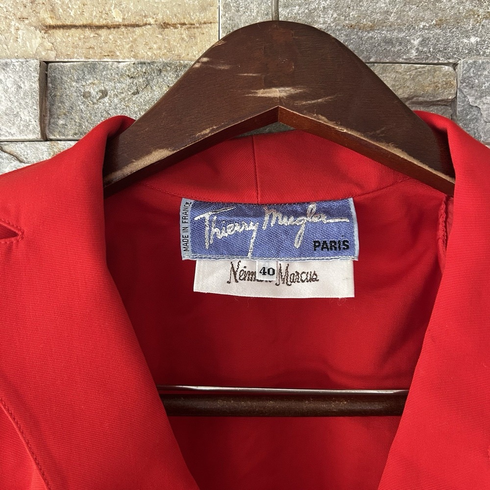 Thierry Mugler 1988 Les Infernales Runway Red Blazer Size 40 - Picture 4 of 10